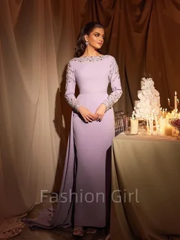 Элегантное винтажное милое фиолетовое платье с круглым вырезом и кристаллами, расшитое бисером, сексуальное платье трапециевидной формы с открытой спиной для официальных мероприятий, вечерние платья для вечеринок на заказ