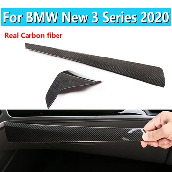 2 Шт Крышка приборной панели центрального управления из настоящего углеродного волокна для BMW Новой 3 серии 2020