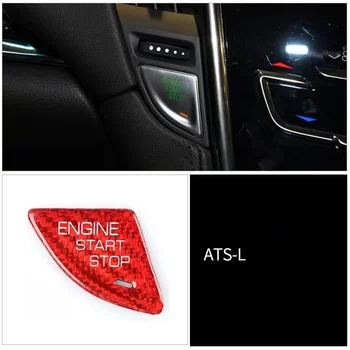 Кнопка Запуска-Остановки Двигателя Из Углеродного Волокна, Выключатель Зажигания, Защитная Наклейка Для Cadillac ATS-L CTS, ATS SRX, BLS, STS, CT4, CT5, CT6