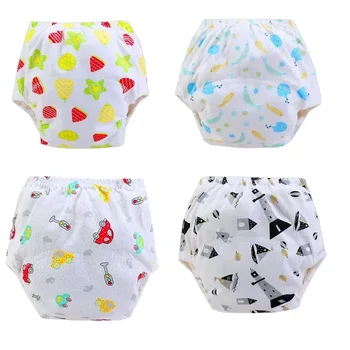 10 шт./лот, детские тренировочные штаны для подгузников/Ткань для новорожденных, поддающиеся стирке подгузники