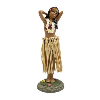 Танцующая Девушка Гавайская Кукла На Приборной Панели Танцовщица Коллекция Фигурок В Винтажном Стиле для Декора Приборной Панели Автомобиля
