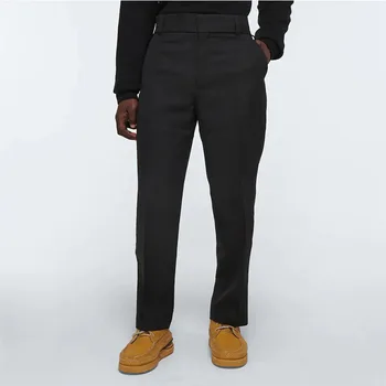 Мужские узкие прямые брюки, модные мужские осенне-зимние многофункциональные повседневные брюки на плоской подошве