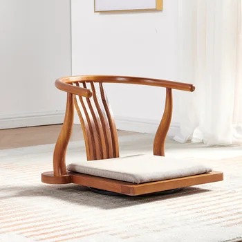 Поворотное основание Удобный японский напольный стул с поддержкой спинки Zaisu Tatami Стул без ножек Отлично подходит для чтения, игр, медитации