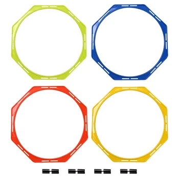 Кольца для тренировки ловкости Футбольное кольцо Круги для упражнений Многофункциональная портативная лестница многоразового использования
