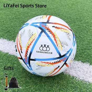 Футбольные мячи LIYAFEI Размера 5 Для взрослых и молодежи, Тренировочный матч, Стандартные мячи для мини-футбола, высококачественные футбольные бесплатные подарки
