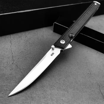 M390 Карманный Складной нож Нейлоновая ручка из волнистого волокна Наружные Тактические ножи для выживания самообороны Кемпинг Охота EDC Мультиинструменты