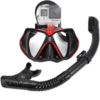 Набор для подводного плавания, маска для подводного спорта, камера GoPro, Противотуманные профессиональные очки для плавания, трубка для подводного плавания для взрослых
