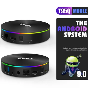 T95Q Smart TV Box 2G 4G Android 9 Tv Box 16G/32G/64G Мощный Медиаплеер TV Box для Домашней Телевизионной Игровой Приставки