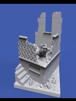 В разобранном виде 1/35 современная основа для руин Среднего Востока С фигуркой СОЛДАТА, наборы миниатюрных моделей из смолы, Неокрашенные