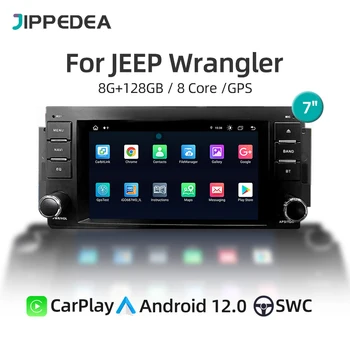 Android 12,0 Carplay Автомобильный Мультимедийный Видеоплеер для Jeep Compass Commander Wrangler Chrysler Sebring GPS WiFi Авторадио Стерео