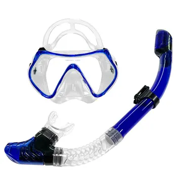 Молодежный Панорамный Широкий обзор, закаленное стекло, Регулируемый ремешок, маска для подводного плавания с маской и трубкой для взрослых