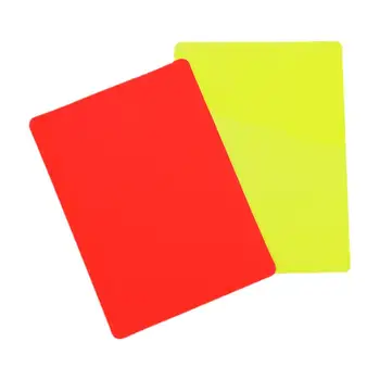 Карточки с предупреждением о футболе, комплект из 2 легких карточек для штрафных санкций судьи, комплект для футбольного судьи, футбольная красная и желтая карточки для