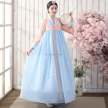 2023 традиционный женский костюм ханбок корейское представление ханбок женский танец придворный в народном стиле элегантный повседневный костюм s688