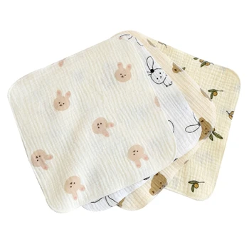 Очаровательная детская мочалка, Хлопковые квадратики, Натуральное детское полотенце для лица, Многоразовые салфетки