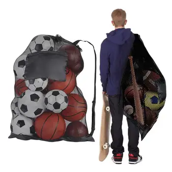 Сетчатая сумка на шнурке, Портативные футбольные Спортивные мячи, Сумки для хранения, Открытый Баскетбол, Волейбол, Многофункциональный Органайзер для хранения