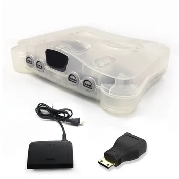 Hispeedido Clear White Модифицированная цифровая консоль N64, Совместимая с HDMI-модулями N64 Цифровая консоль N64, совместимая с HDMI, версия NTSC /PAL
