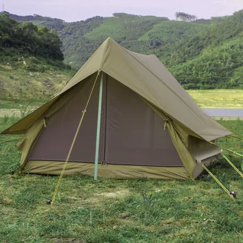 Открытый Ретро-кемпинг для 2 человек с автономным управлением, защита от сильного дождя, Палатка типа 