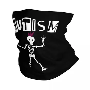 Забавный мем с аутизмом, бандана-скелет, Зимняя грелка для шеи, мужская Ветрозащитная повязка на лицо, шарф для походов, гетра, повязка на голову