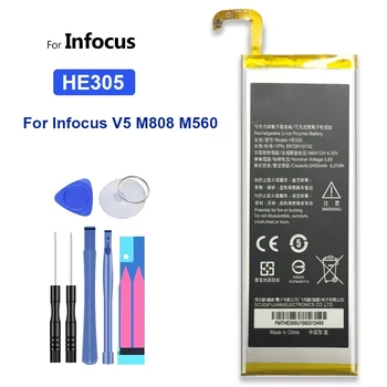 Сменный аккумулятор мобильного телефона HE305 для Infocus V5 M808 M560 2450 мАч, высококачественные аккумуляторы для смартфонов