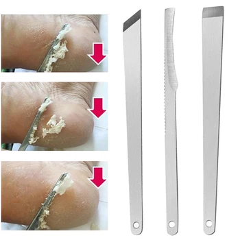 3ШТ Инструменты для маникюра ногтей на ногах Из нержавеющей стали, скребок для удаления омертвевшей кожи и кутикулы, пилочки для ножных инструментов для педикюра вросших ногтей на ногах