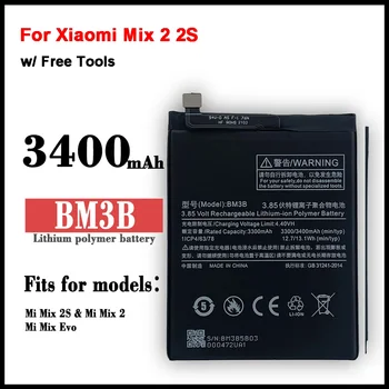  Аккумулятор BM3B Для Xiaomi Mix 2 2S Mix2S 3300 мАч Высокой Емкости Аккумуляторная Батарея Для Телефона Batteria Akku