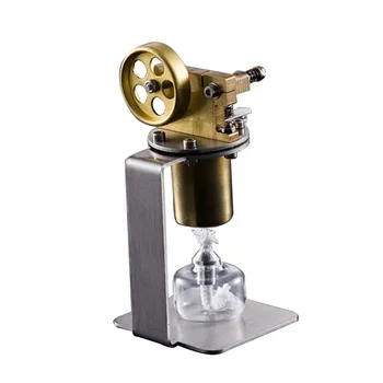 Модель паровой машины Стирлинга Мини-Латунный котел с нагревом спиртовой лампы Научно-производственная Экспериментальная игрушка в подарок мужчинам