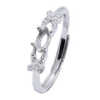 CoLifeLove Лидер продаж, кольцо из стерлингового серебра 925 пробы, оправа для колец с драгоценными камнями 3 мм * 6 мм, серебряные украшения, сделай сам, поставщик
