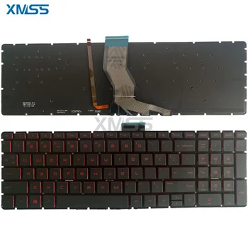 Клавиатура для HP Pavilion Star Wars 15-an050nr 15-an051dx с красной подсветкой Без рамки