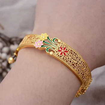 Роскошные браслеты золотого цвета из Дубая для женщин и девочек, африканские браслеты на удачу для новобрачных, женская свадебная бижутерия, ювелирные изделия из Дубая
