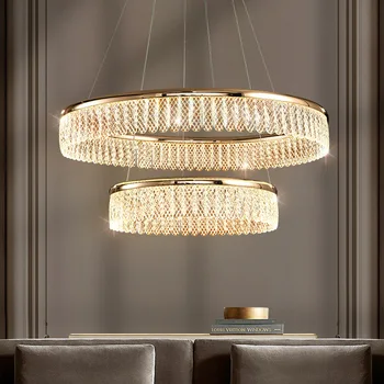 Новый современный хрустальный светодиодный подвесной светильник Атмосфера Итальянских круглых люстр Подвесной потолочный светильник для гостиной