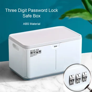 Сейф с трехзначным паролем, ABS, Ящик для хранения личных данных, Автомобиль, Большая емкость, Органайзер для закусок, паспорт