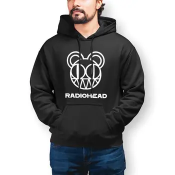 Уличная одежда с логотипом Radiohead Bear, толстовки, Осенний Ретро-Радиоголовка, Винтажный пуловер, толстовка, Мужские повседневные толстовки Оверсайз с капюшоном, Толстовки с капюшоном