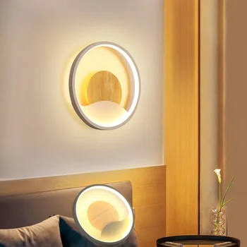 Настенный светильник из скандинавского железа для кровати, телевизора в спальне, рядом с минималистичным светодиодным украшением стен, коридора, прохода, лестницы, светильников для домашнего освещения
