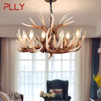 Современная люстра PLLY, Креативные светодиодные подвесные потолочные светильники с оленьими рогами для домашнего декора столовой