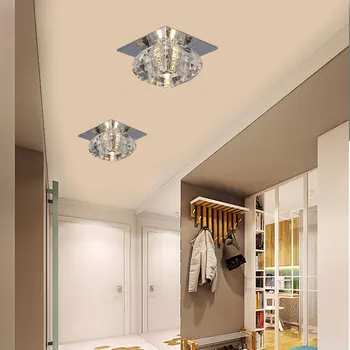 Современный хрустальный потолочный светильник заподлицо с люстрой для столовой, гостиной, коридора, бара, спальни