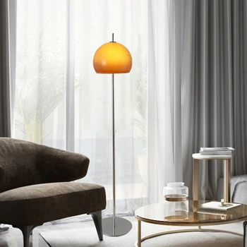 Современный торшер Nordic Decoration Home, ретро датские торшеры для гостиной, стеклянный абажур, Грибовидный настольный светильник E27