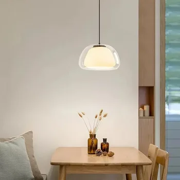 Стеклянная подвесная лампа Nordic, люстра с несколькими желе, бар, гостиная, рабочий стол, Столовая, Спальня, Светильники для украшения дома Lustre