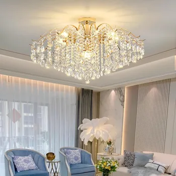 Подвесной светильник из французского роскошного хрусталя для гостиной, Креативная спальня интернет-знаменитостей, Дизайнерский светильник для ресторана Новой модели
