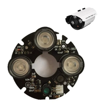 Новый инфракрасный точечный светильник с ИК-матрицей 5X 3X Инфракрасная светодиодная плата для камер видеонаблюдения ночного видения (диаметр 53 мм)