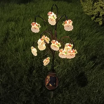 12 Головок наружных солнечных тыквенных призрачных светильников с подсветкой, красочных водонепроницаемых для украшения Хэллоуина, домашней вечеринки, декора лужайки в саду