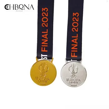 1ШТ Медаль Чемпионов Лиги Европы Металлическая Медаль Копия Медалей Золотая Медаль Футбольные Сувениры Коллекция Фанатов