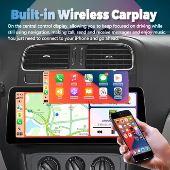 Автомобильный видеоплеер с 12,3-дюймовым Qled-экраном 2Din Радио Стерео для VW POLO 5 2008-2020 Android 12 GPS Мультимедийное головное устройство Carplay