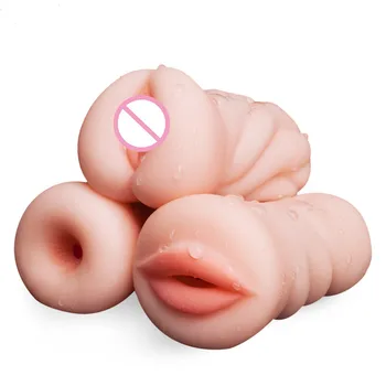 3 стиля Искусственного 3D реалистичного кармана, силиконовый рот, киска, Анальный Вагинальный секс-игрушки для мужчин, Оральный секс, мужские мастурбаторы, Сексуальные игрушки