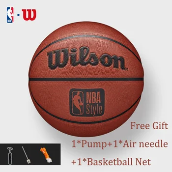 Оригинальный баскетбольный мяч Wilson Basketball, размер 7, высококачественный баскетбольный мяч для занятий спортом на открытом воздухе или в помещении