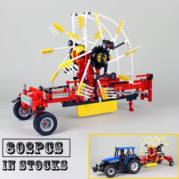 НОВАЯ масштабная модель фермы Pottinger TOP 762C, жатка, трактор, строительный блок, игрушка для дистанционной сборки в масштабе 1:17, подарок мальчику на день рождения