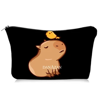 Пенал для макияжа Capybara Подарок для девочек, Сумки для хранения канцелярских принадлежностей, Дорожная сумка для туалетных принадлежностей