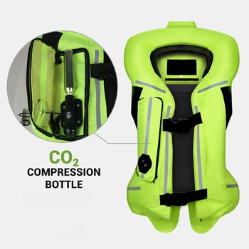 Костюм с воздушной подушкой Huanqiu Новый жилет второго поколения Защитный жилет От падения, Износостойкий Мотоциклетный надувной костюм для верховой езды