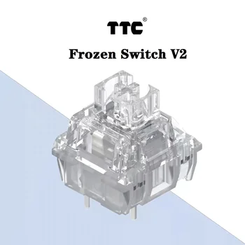 Механическая клавиатура TTC Frozen Switch V2 Бесшумные переключатели 3 контакта Линейная 39gf RGB Прозрачная пользовательская игровая клавиатура для геймера