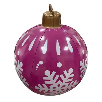 Гигантские рождественские шары 24 дюйма, Надувной шар с Рождеством, Украшенный праздничными надувными шарами, Шары с украшением