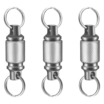 3X Титановый быстроразъемный брелок, съемное кольцо для ключей, раздельный брелок, Аксессуар для держателя ключей Для сумки/кошелька/ремня